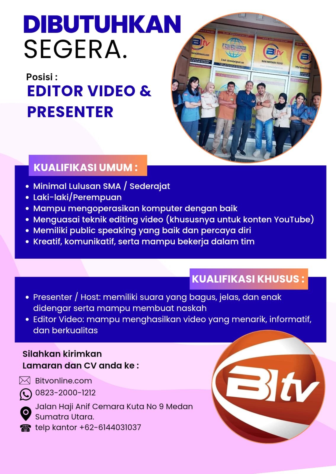 Iklan lowongan video editor