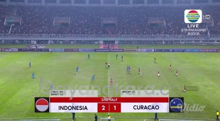 Leg ke Dua Indonesia Berhasil Membungkam Curacao Dengan Skor 2-1. 