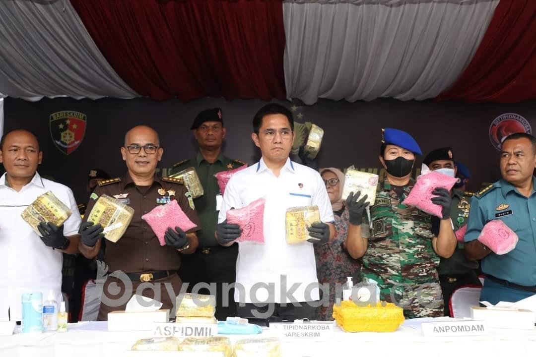 Mabes Polri, Polda Sumut dan Pomdam I BB Musnahkan Barang Bukti Narkoba Berhasil Selamatkan Ratusan Ribu Jiwa.