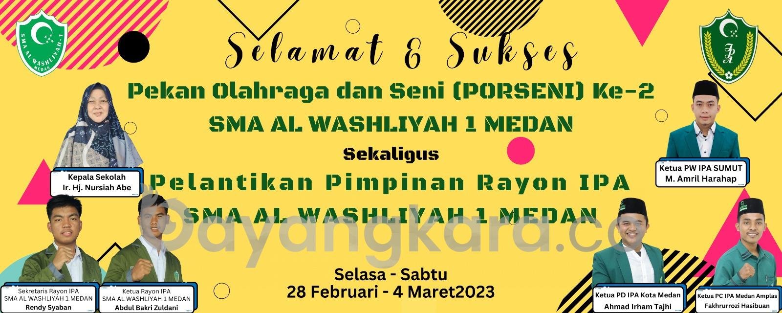 Porseni ke 2 Sekaligus Pelantikan Rayon IPA SMA Al Washliyah 1 Medan, Ketua PD IPA Medan Ucapkan “Selamat Dan Sukses”