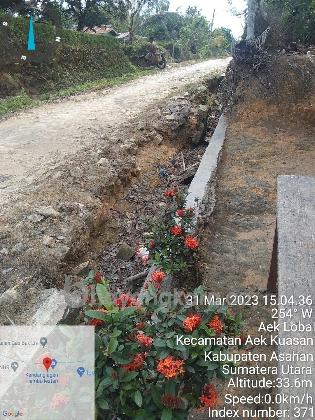 Dua Tahun Usia Bangunan Drainase  Desa Sengon Sari Kec,Aek Kuasan Asahan, Kini Keberadaanya Sudah Kupak Kapik.