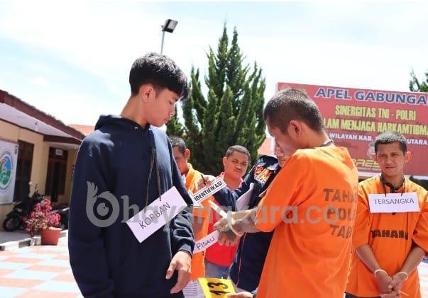 Polres Taput Gelar Rekonstruksi Kasus Penganiayaan yang Tewaskan 1 Orang