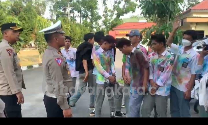 Belasan Pelajar di Sergai Diamankan Polisi yang Lagi Corat Coret