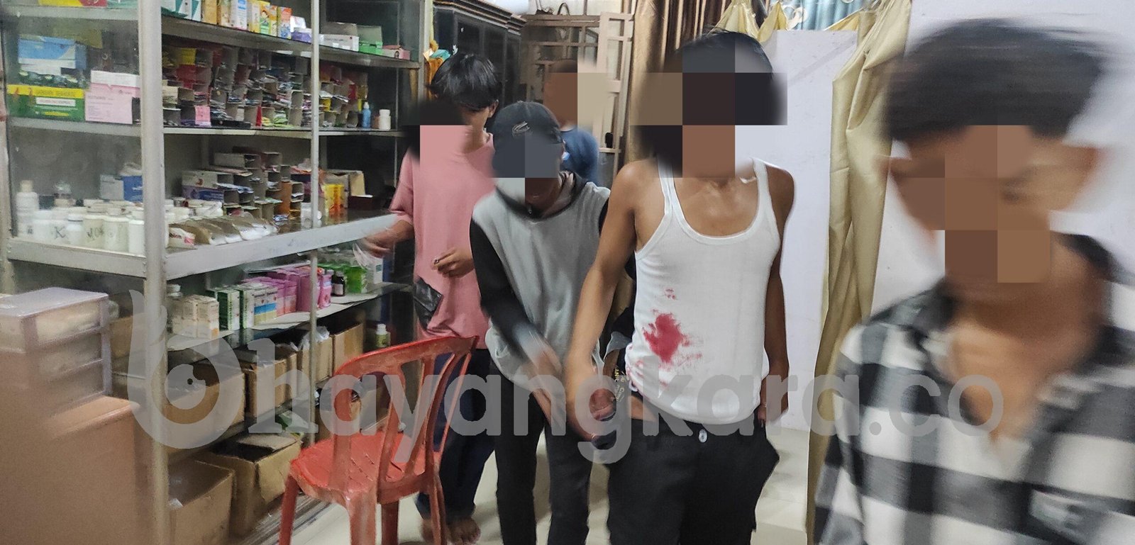 Satu Remaja Gang Solo Desa Suka Maju Kecamatan Tanjung Tiram Terkena Sabitan Celurit.