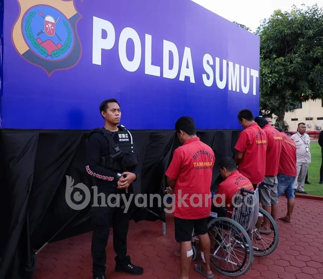 Polda Sumut Amankan 5 Perampok Spesialis ATM Bank antar Provinsi.