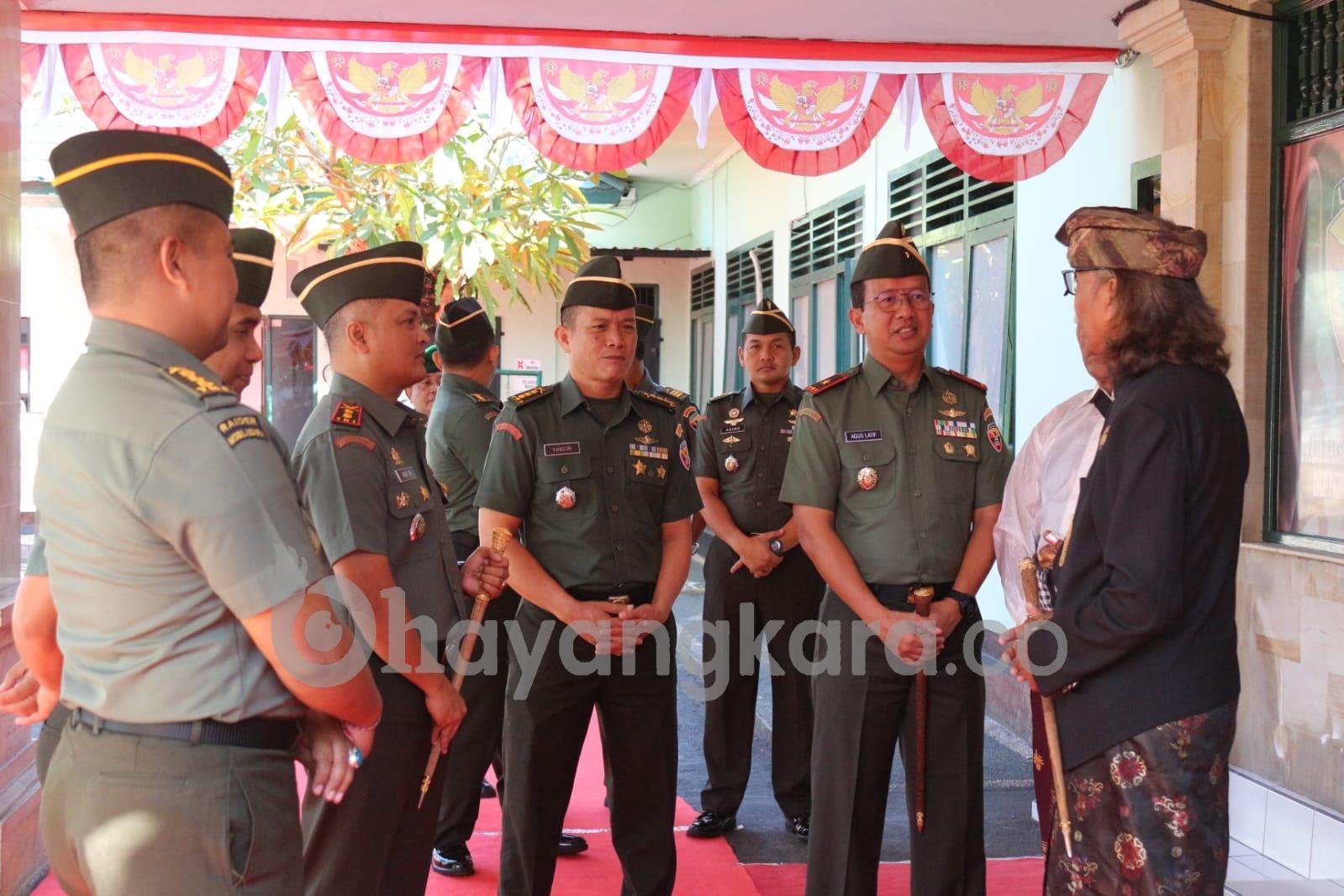 Dandim Tabanan Sambut Kunjungan Perdana Danrem 163/Wira Satya Brigjen TNI Agus Muchlis Latif, S.I.P., M.M. di Makodim 1619/Tabanan