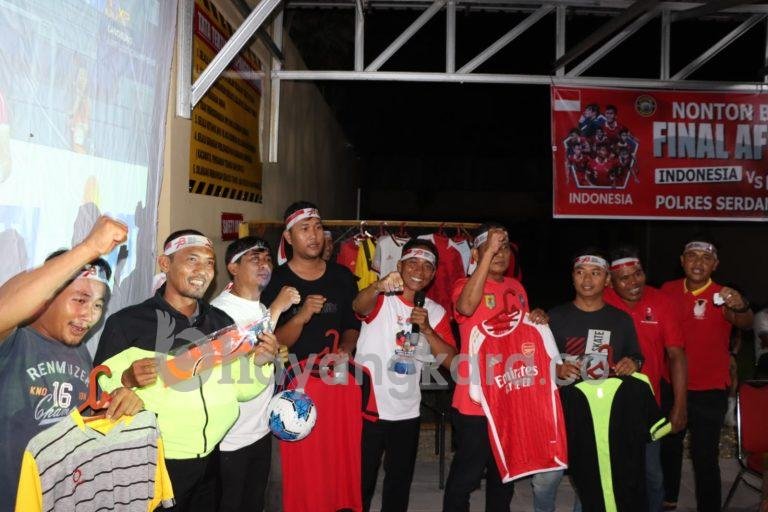 Polres Sergai Gelar Nobar Bersama Wartawan Unit Polres