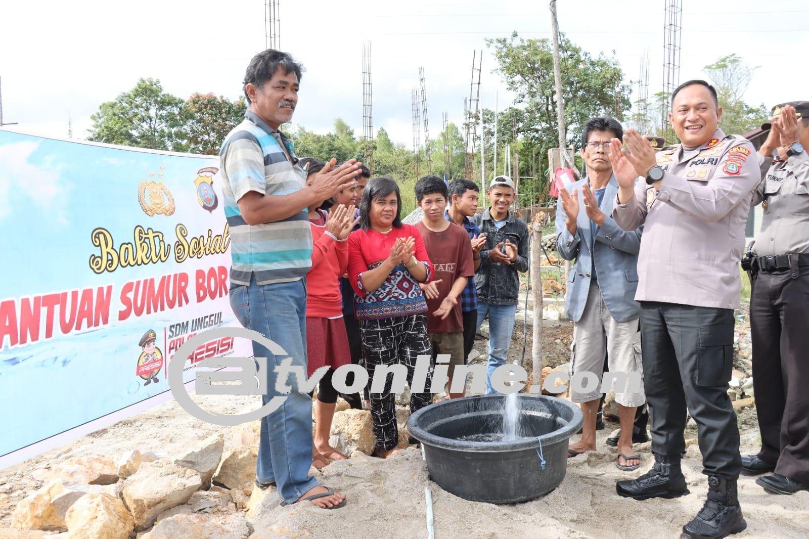 Warga Desa Tapian Nauli Ucapkan Terima Kasih Pada Polres Humbahas Atas Pemberian Sumur Bor