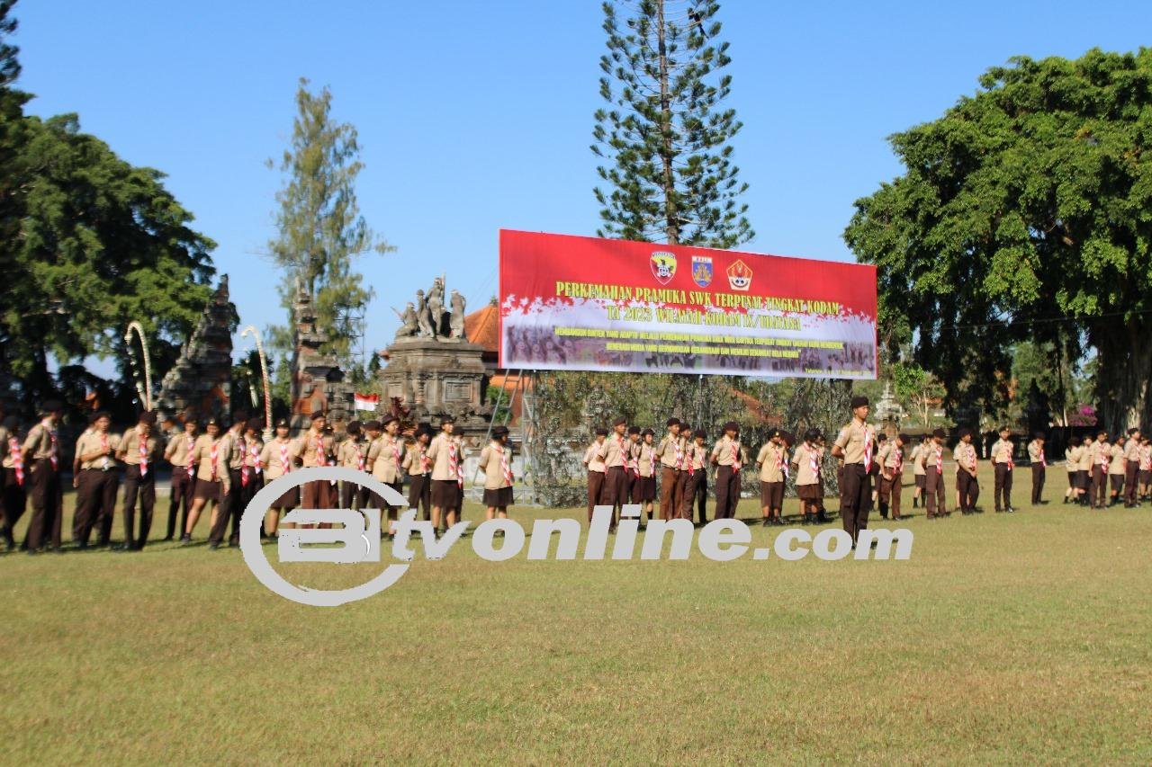 Tanamkan Cinta Tanah Air Pada Generasi Muda Sejak Dini, Dandim Tabanan Hadir Dalam Acara Perkemahan Pramuka SWK (Saka Wira Kartika) TA.2023