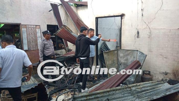 Kebakaran Rumah di Sei Bamban, Hanguskan 5 Unit Motor dan 21 Buah Tabung Gas