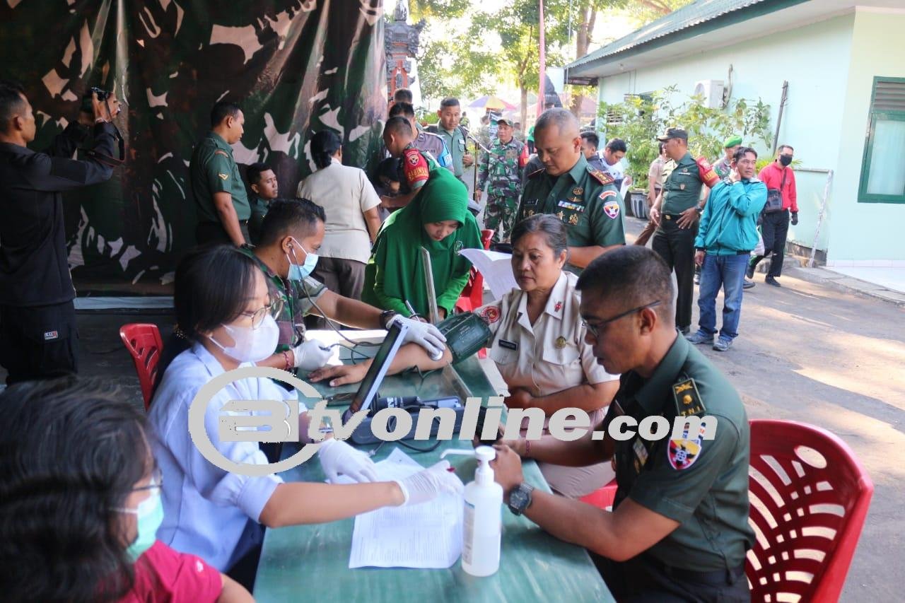 Sambut HUT TentaraNasional Indonesia Kodim 1619/Tabanan Laksanakan Donor Darah