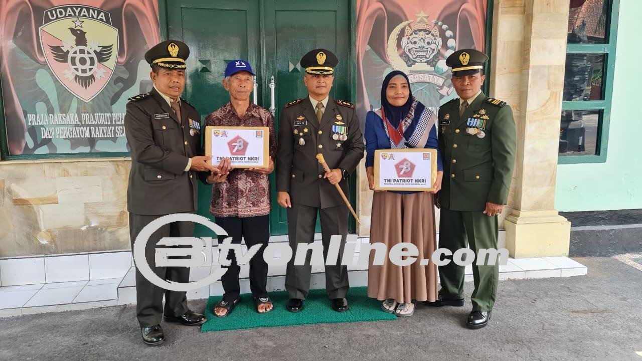 Sambut HUT TNI Ke -78 Dandim Tabanan Berikan Bingkisan Kepada Veteran PKRI dan Warakauri