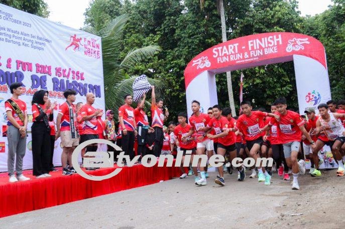 Diikuti Ribuan Peserta, Sergai Kenalkan Potensi Wisata Arung Jeram Lewat Fun Bike dan Fun Run Tour de Bahbolon