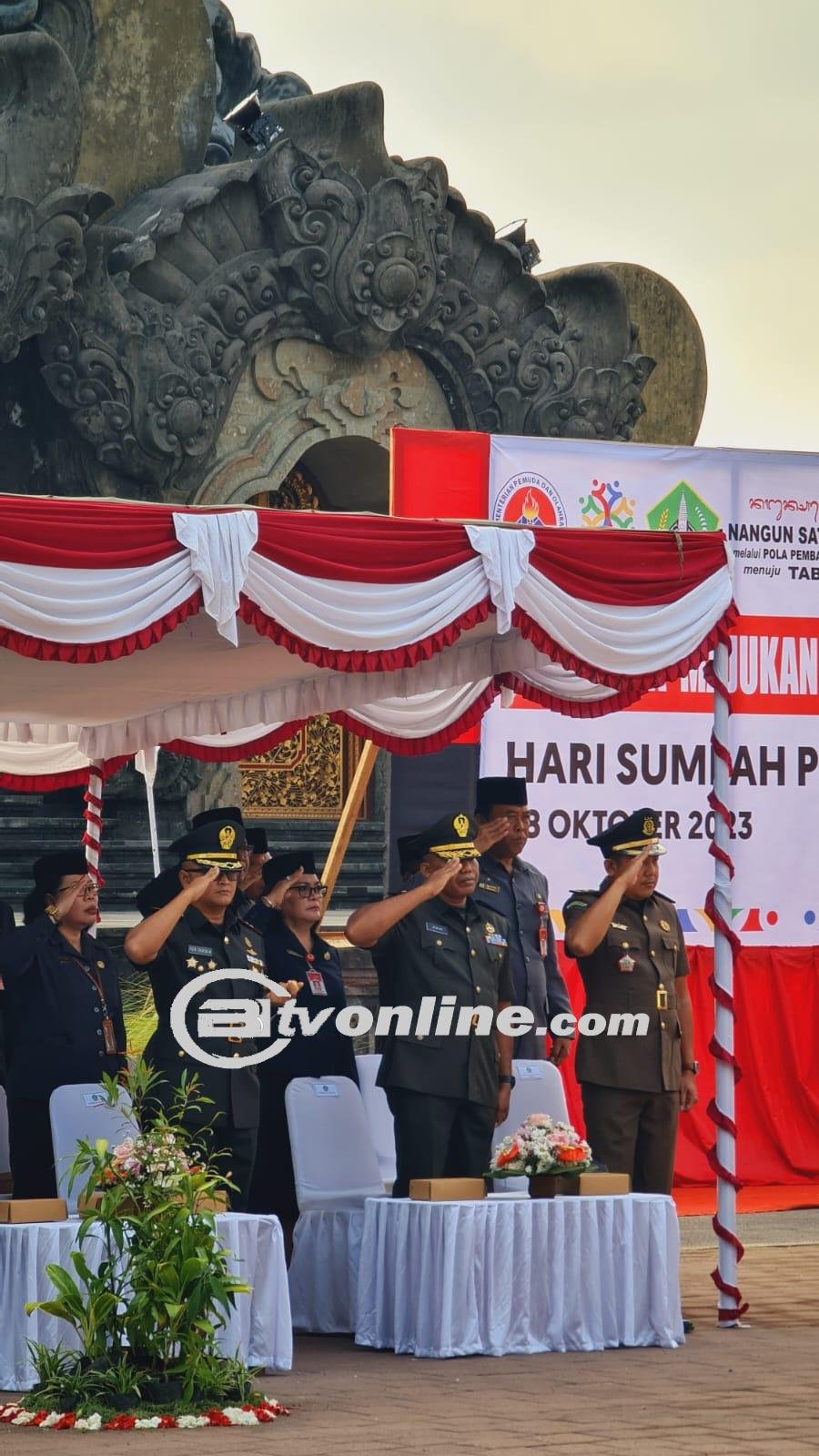 Bangkitkan Semangat Cinta Tanah Air Kepada Para Pemuda, Dandim 1619/Tabanan Hadiri Upacara Peringatan Hari Sumpah Pemuda Ke-95