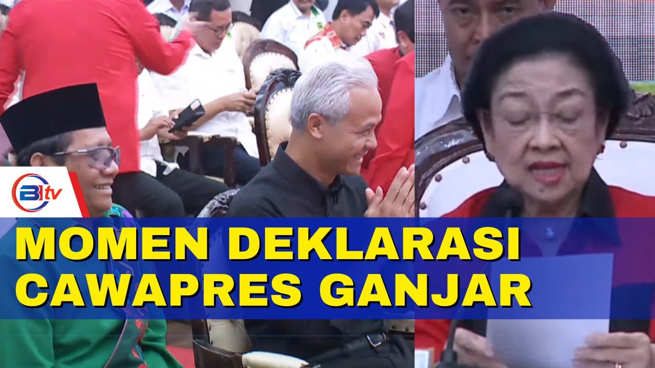 Megawati Umumkan Cawapres Ganjar,Mahfud MD Jadi Pemenang