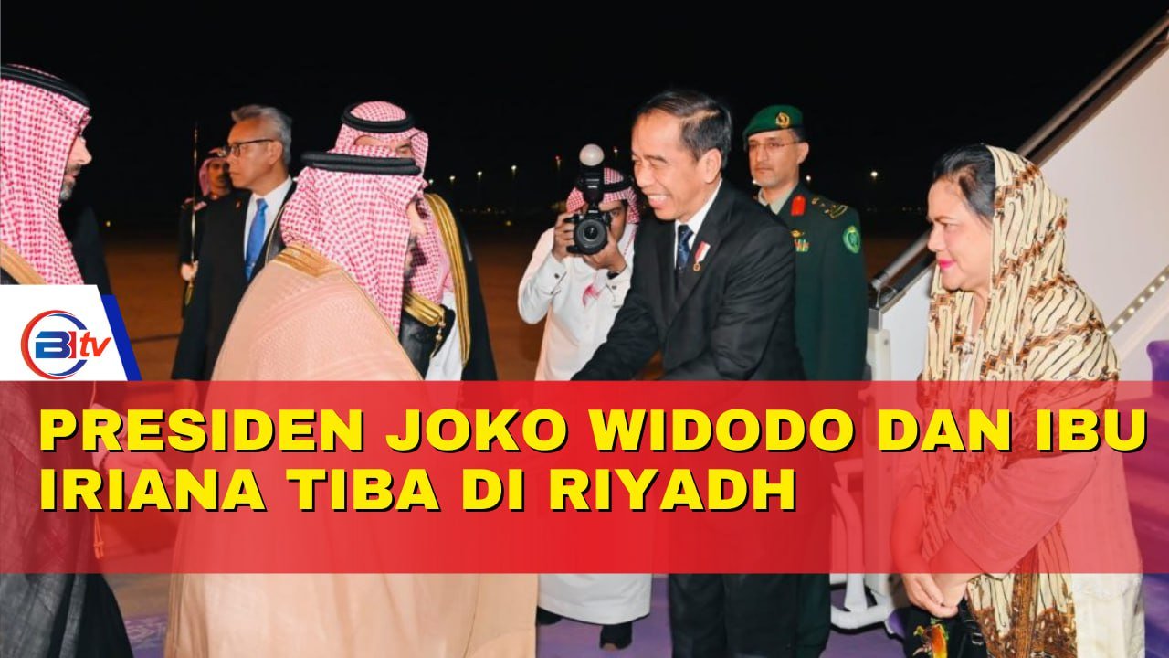 Presiden Joko Widodo dan Ibu Iriana Tiba di Riyadh, Arab Saudi