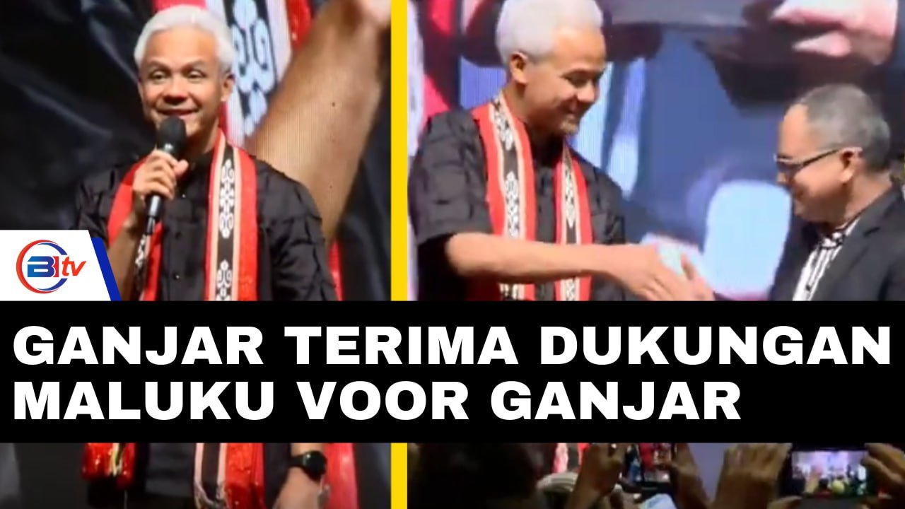 Pidato Ganjar Pranowo Terima Dukungan dari Maluku Voor Ganjar