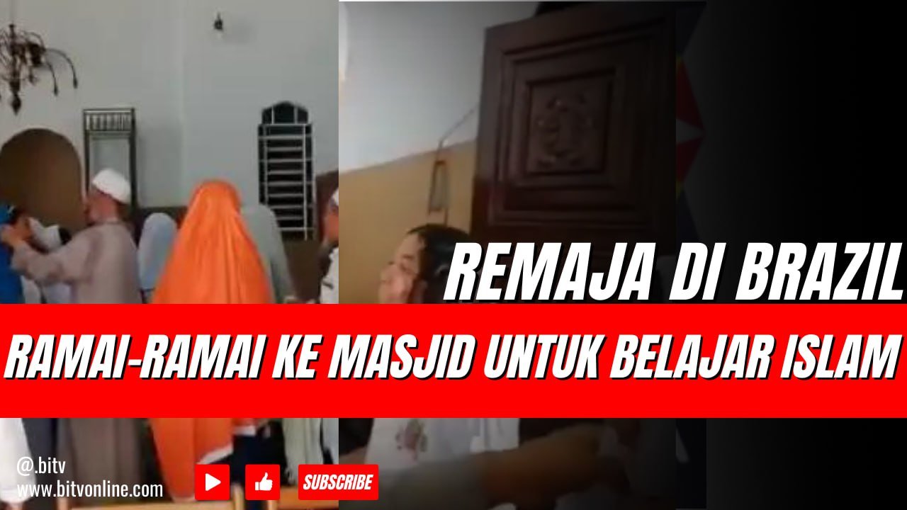 Viral Remaja di Brazil Ramai-ramai ke Masjid untuk Belajar Islam