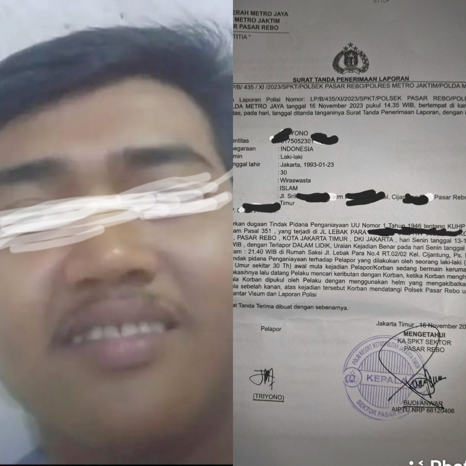 Ketum FWJ Indonesia: Saya Minta Polsek Pasar Rebo Segera Tangkap Pelaku FS