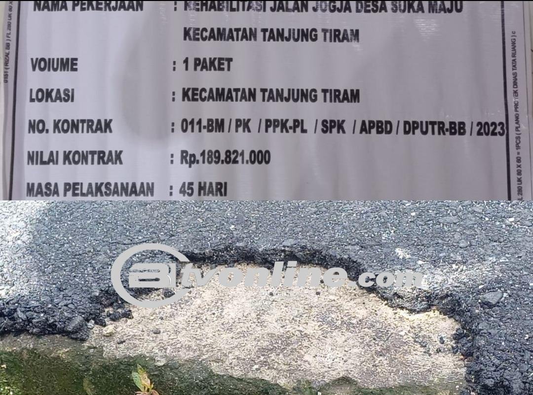 “Proyek Rehabilitasi Jalan Desa Suka Maju Dusun 13 Menuai Kekecewaan, Aspal Terkelupas dalam Hitungan Hari”
