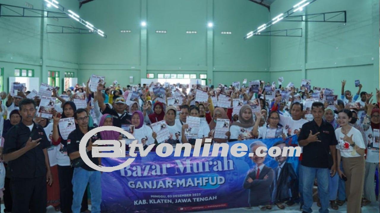 Aksi  Sosial Sahabat Ganjar di Tegal Gelar Bazaar Sembako Murah di Klaten