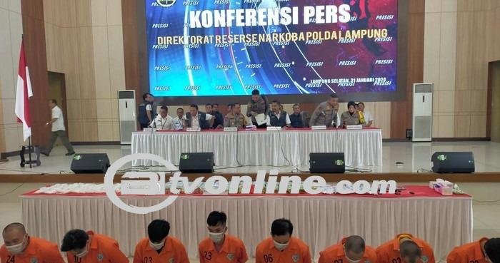 8 Tersangka Sindikat Narkoba Jaringan Fredy Pratama Ditangkap, 38 Kg Sabu Disita