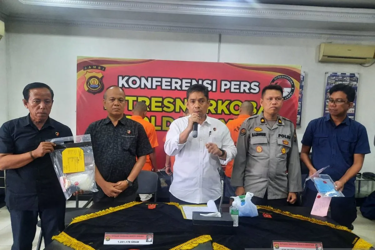 Polda Jambi Amankan 1,2 kilogram sabu senilai Rp1,6 miliar