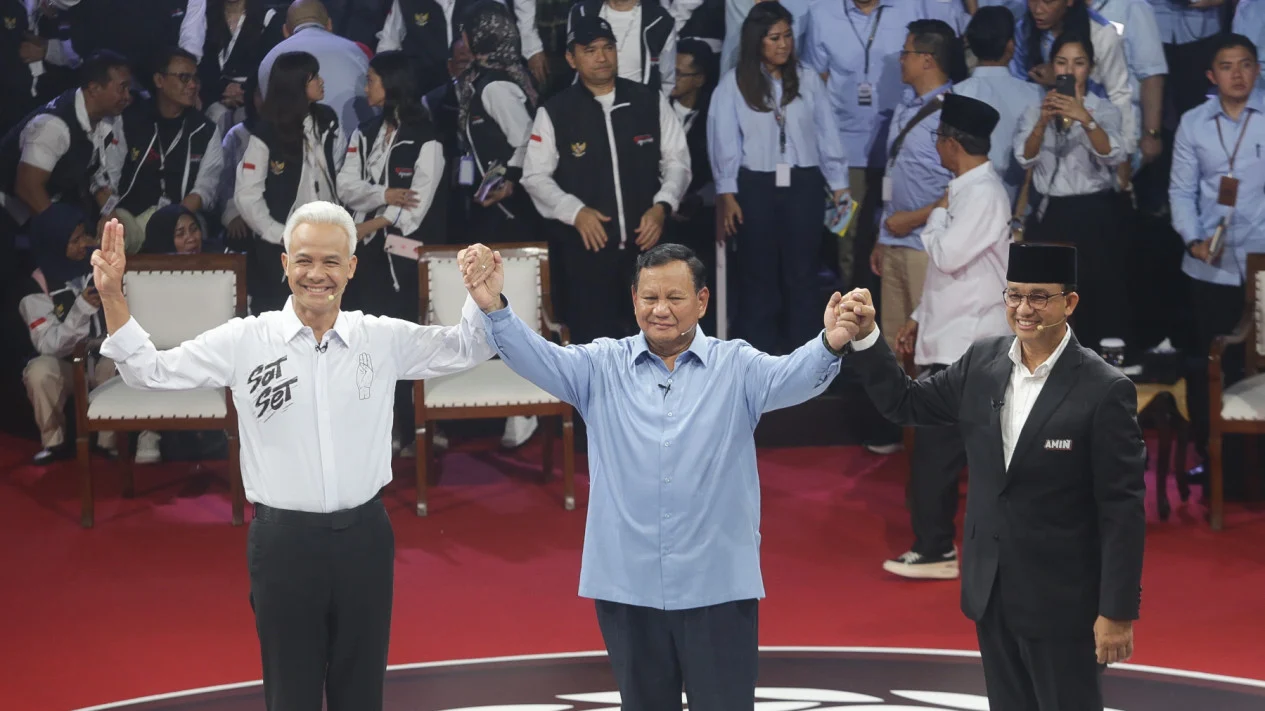 Quick Count 75,15% LSI Denny JA: Prabowo 58,85%, Anies 23,90%, Ganjar 17,25%