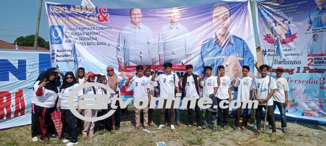 DPC GSBI Batu Bara Deklarasi Prabowo-Gibran, Adam Malik : Wajib Menang 1 Putaran