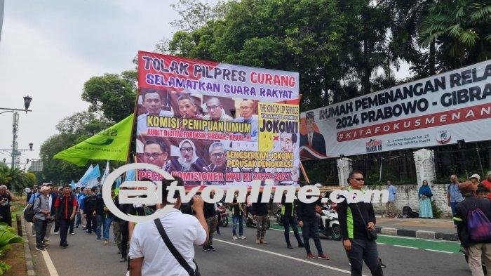 Tolak Kecurangan Pemilu, Buruh Gelar Aksi di KPU