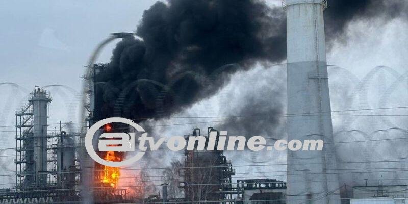 Guncangan Serangan Drone: Kilang Minyak Terbakar di Samara, Rusia
