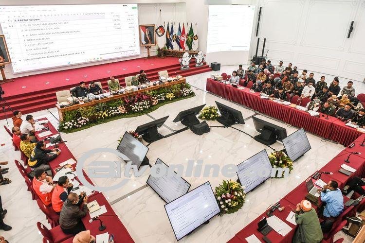 Menteri dan Pejabat Tinggi Hadiri Pengumuman Hasil Pemilu 2024 di KPU