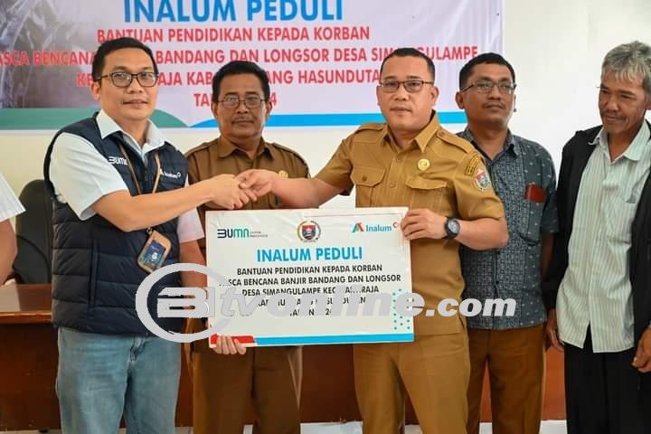 PT Inalum Serahkan Bantuan Pendidikan Pasca Banjir dan Longsor di Simangulampe Baktiraja
