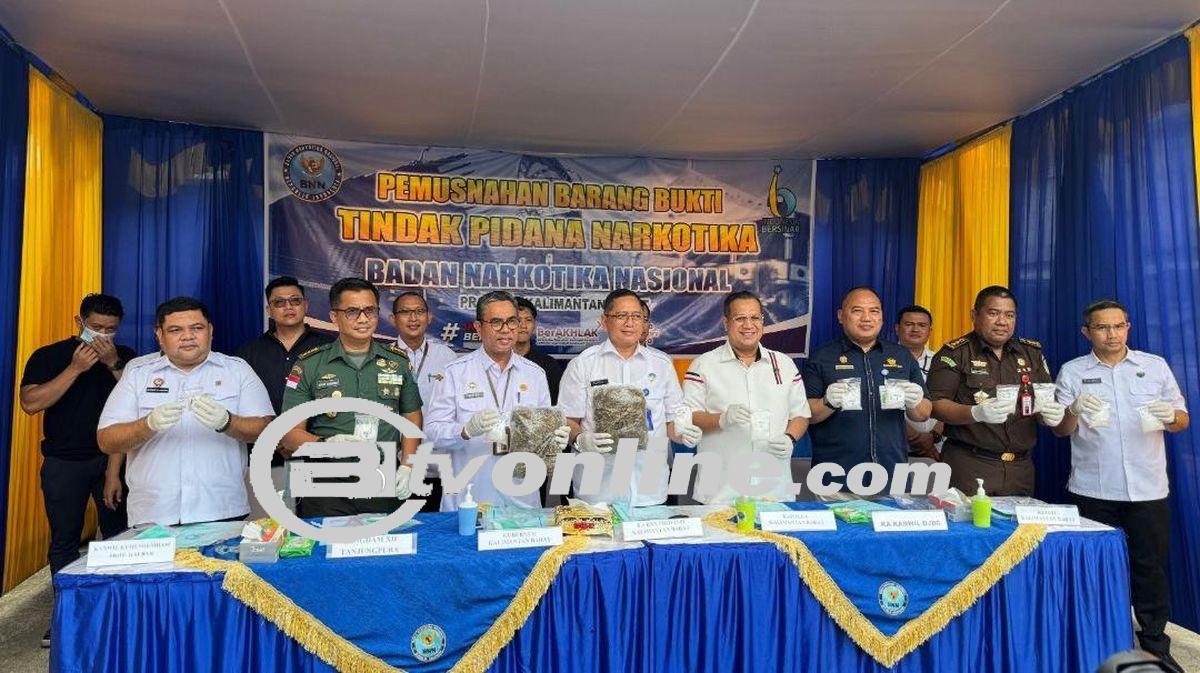 Ribuan Gram Narkotika Dimusnahkan oleh Kanwil Bea Cukai Kalimantan Barat