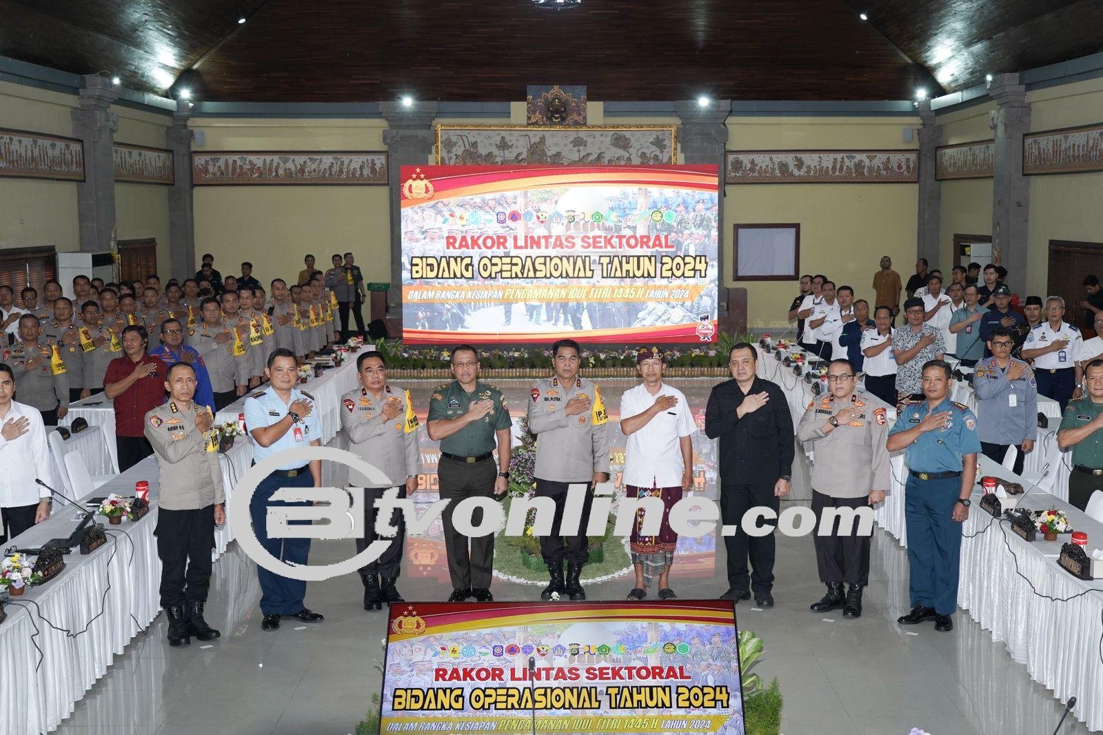 Kasdam IX/Udayana Hadiri Rakor Lintas Sektoral Bidang Ops Tahun 2024 di Mapolda Bali