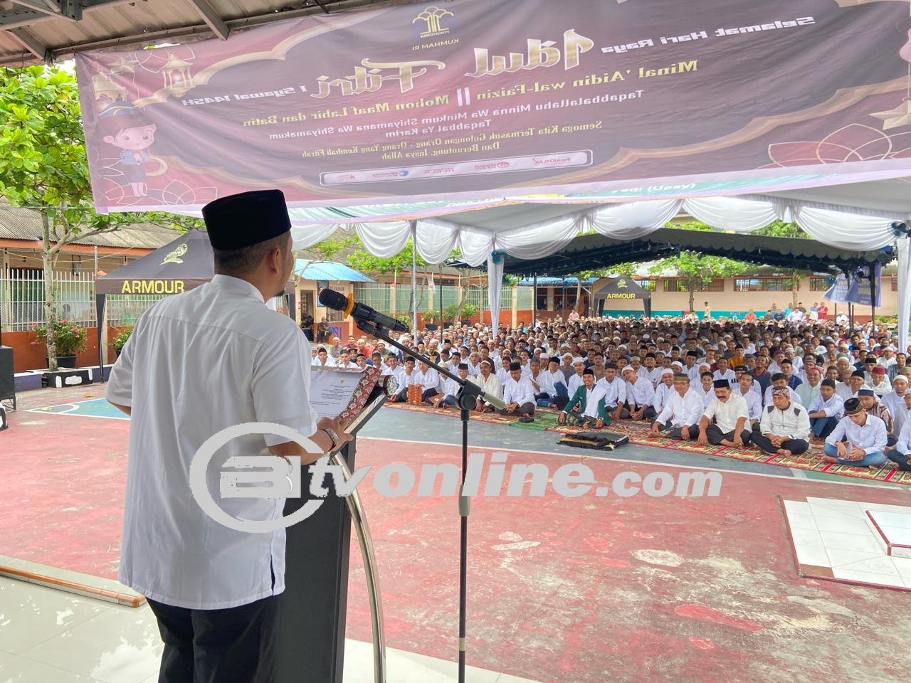 Lapas Kelas IIA Labuhan Ruku Kanwil Kemenkumham Sumatera Utara Gelar Sholat Idul Fitri dan Pemberian Remisi Khusus Hari Raya