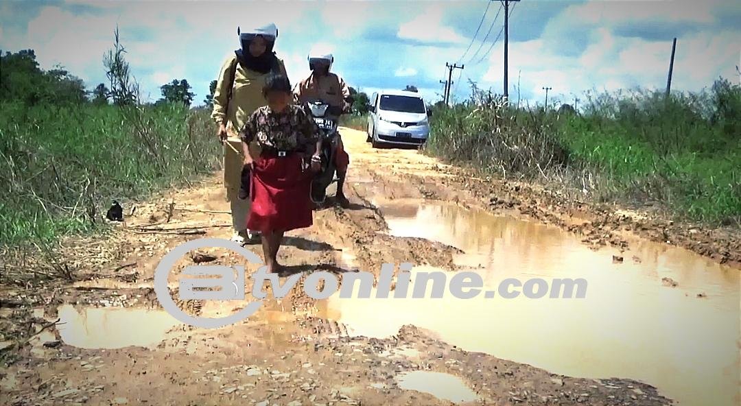 Lapor Pak Presiden ,Warga Kecamatan Taman Rajo Muaro Jambi Mengeluhkan Kondisi Jalan Rusak