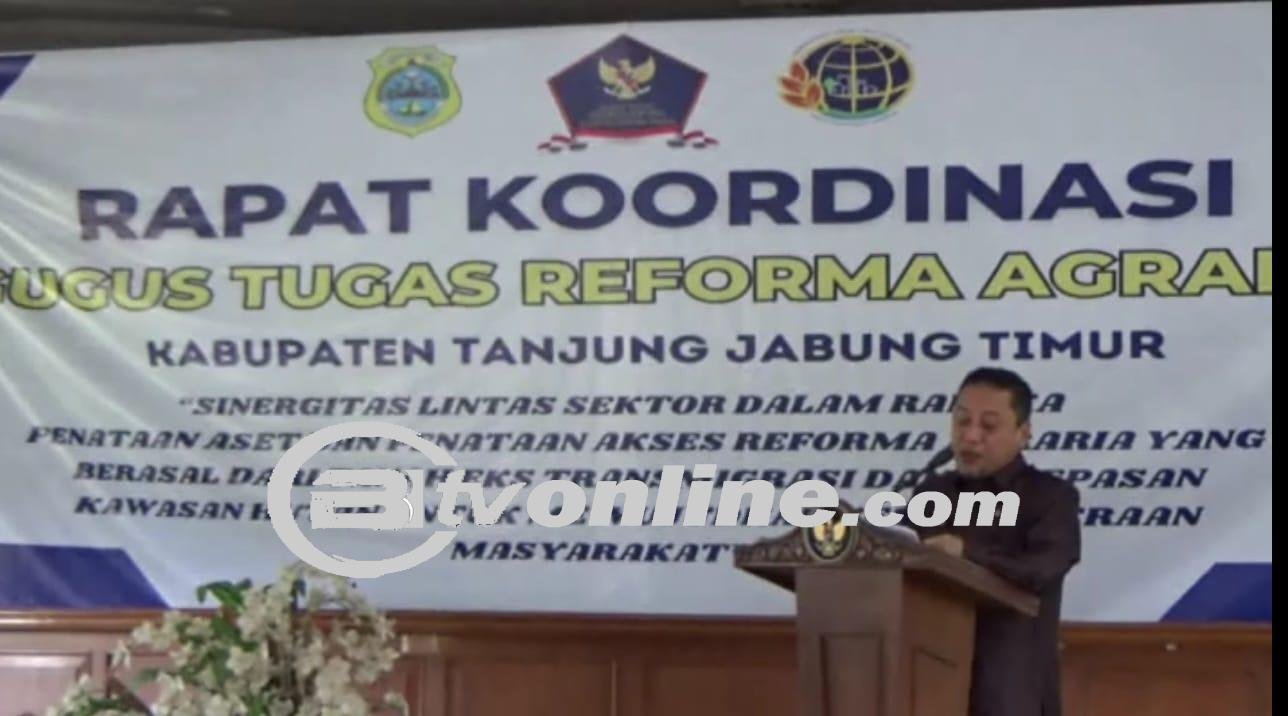Sekda Tanjab Timur, Koordinasi Gugus Tugas Reporma Agraria Sejalan Dengan Nawacita Presiden