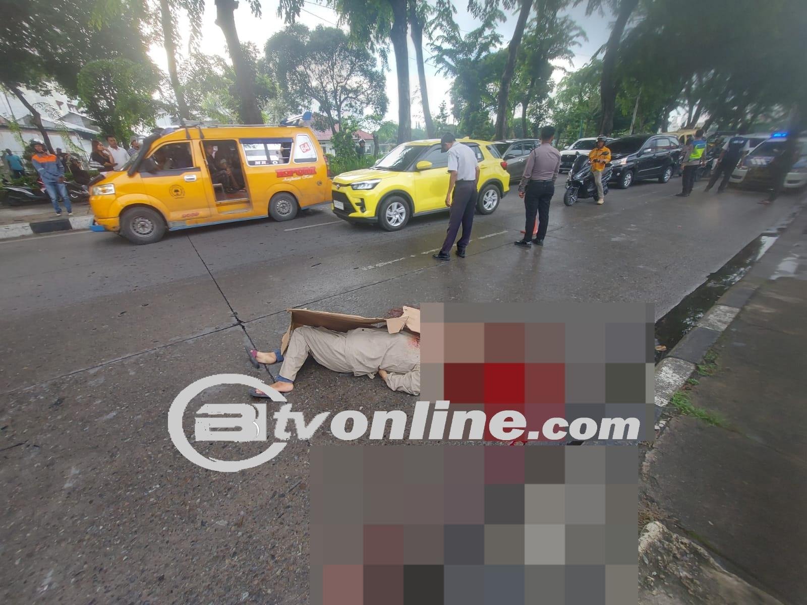 Laka Lantas di Jalan SM Raja Pagi Tadi! Korban Meninggal Ditempat!