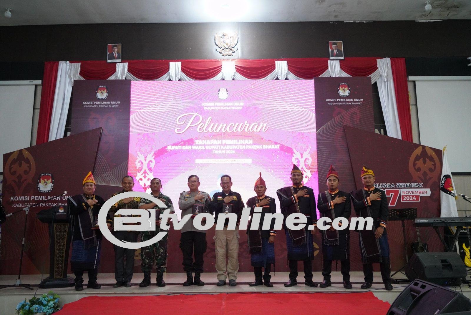 Sekda Jalan Berutu Hadiri Launching Tahapan Pilkada Pakpak Bharat