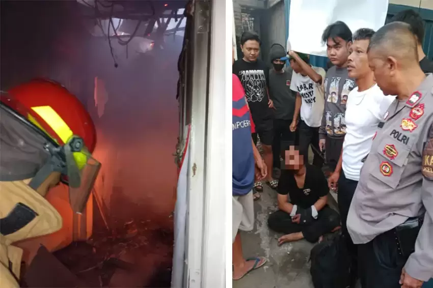 Minimarket di Depok Ludes Terbakar Akibat Percobaan Pencurian! Pencuri Terjebak di Dalam!