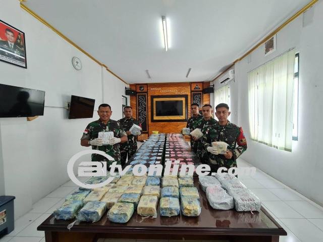 Satgas TNI Gagalkan Penyelundupan 35,9 Kg Sabu dan Ribuan Ekstasi di Perbatasan RI dan Malaysia
