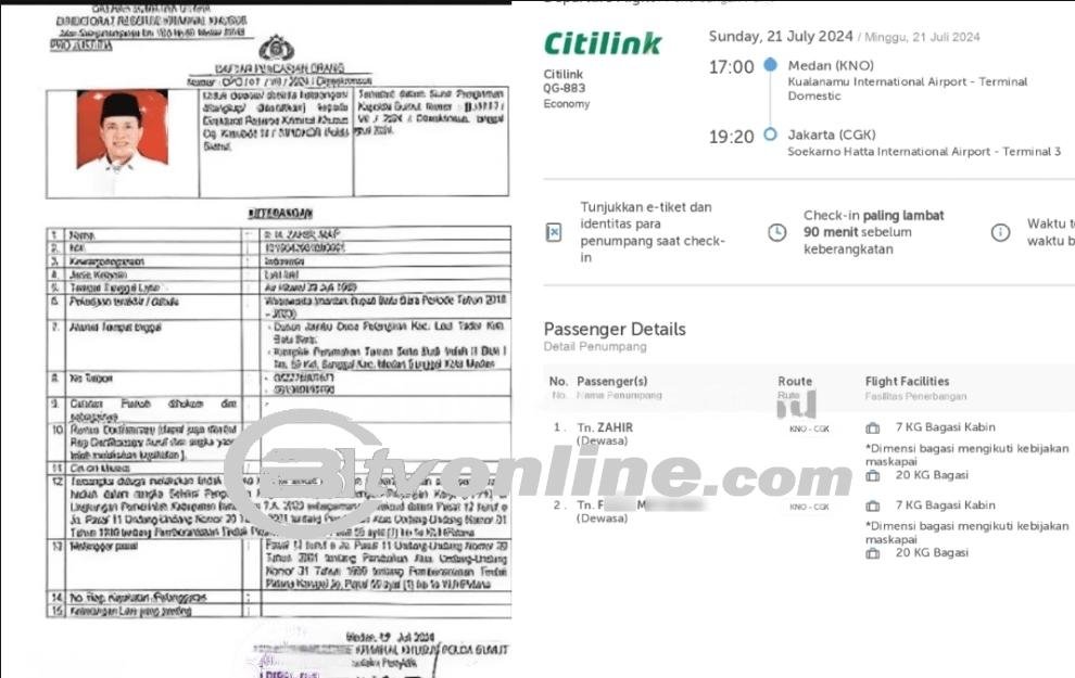 Polda Sumut Resmi Terbitkan (DPO) Kepada MantanBupati Batu Bara: Zahir Map