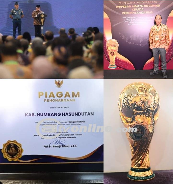 Pemkab Humbahas Menerima Penghargaan UHC Kategori Pratama
