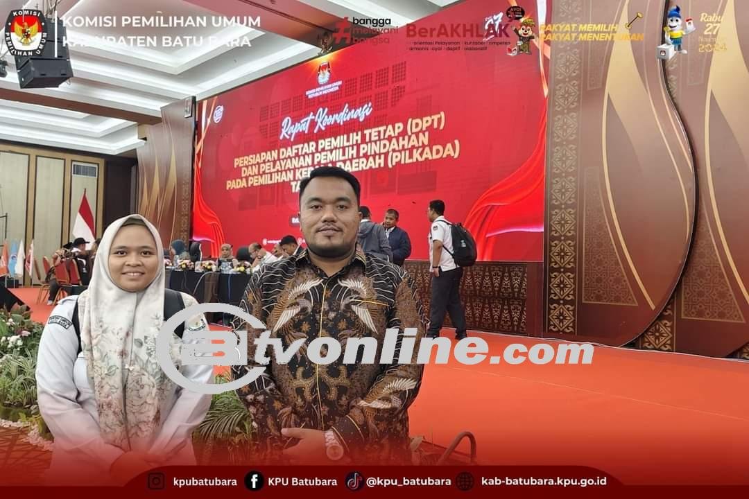 KPU Batu Bara Aktif Ikuti Rapat Koordinasi Persiapan DPT dan Pelayanan Pemilih Pindahan untuk Pilkada Serentak 2024