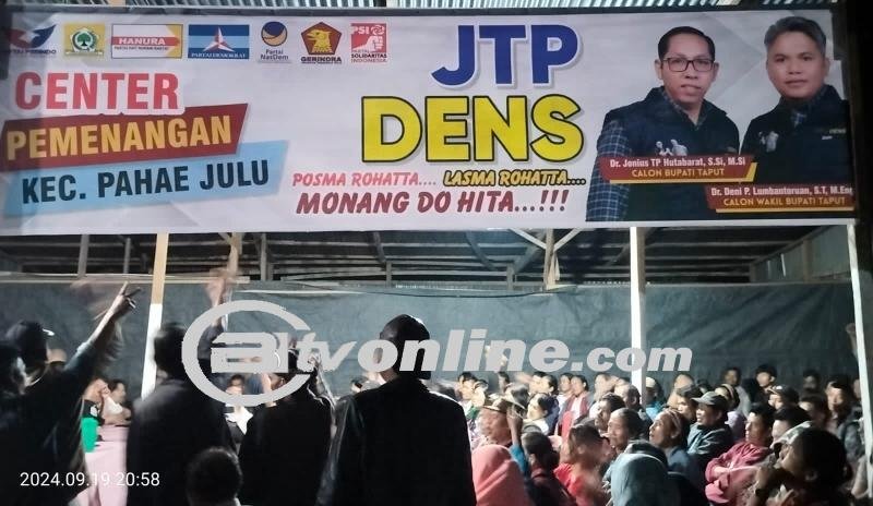 Paslon Bupati Taput JTP-DENS Hadiri Undangan Tim Pemenangan Kec.Pahae Julu