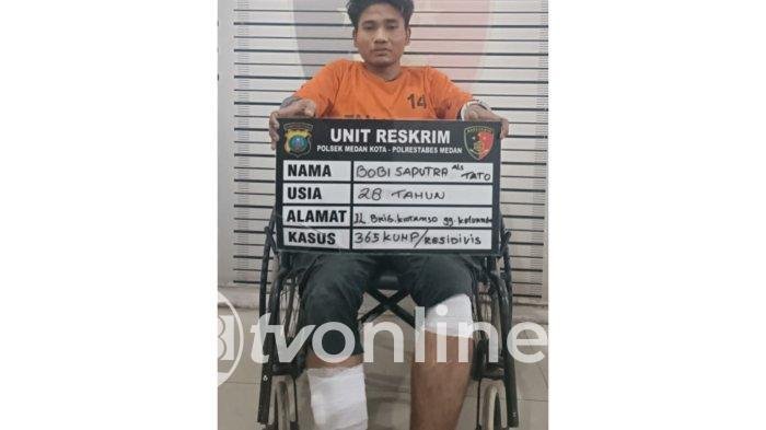 Residivis Medan Beraksi Lagi, Diringkus Setelah Melompat ke Sungai dan Ditembak Polisi