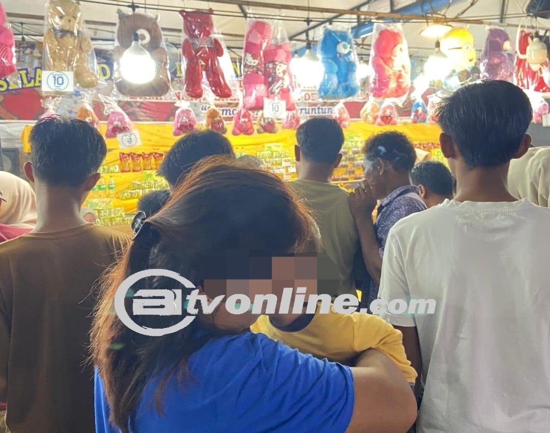 Dugaan Praktik Perjudian Berkedok Permainan di Pasar Malam Sei Bejangkar Menarik Perhatian Warga!