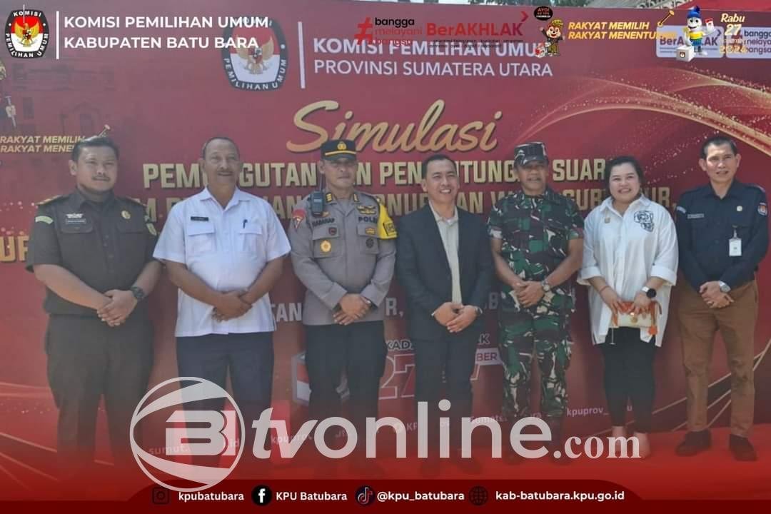 KPU Batu Bara Ikuti Simulasi Pemungutan dan Penghitungan Suara untuk Pemilihan 2024