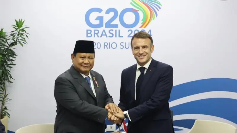 Prabowo Subianto Bertemu Emmanuel Macron di KTT G20 Bahas Kerja Sama Ekonomi dan Pertahanan